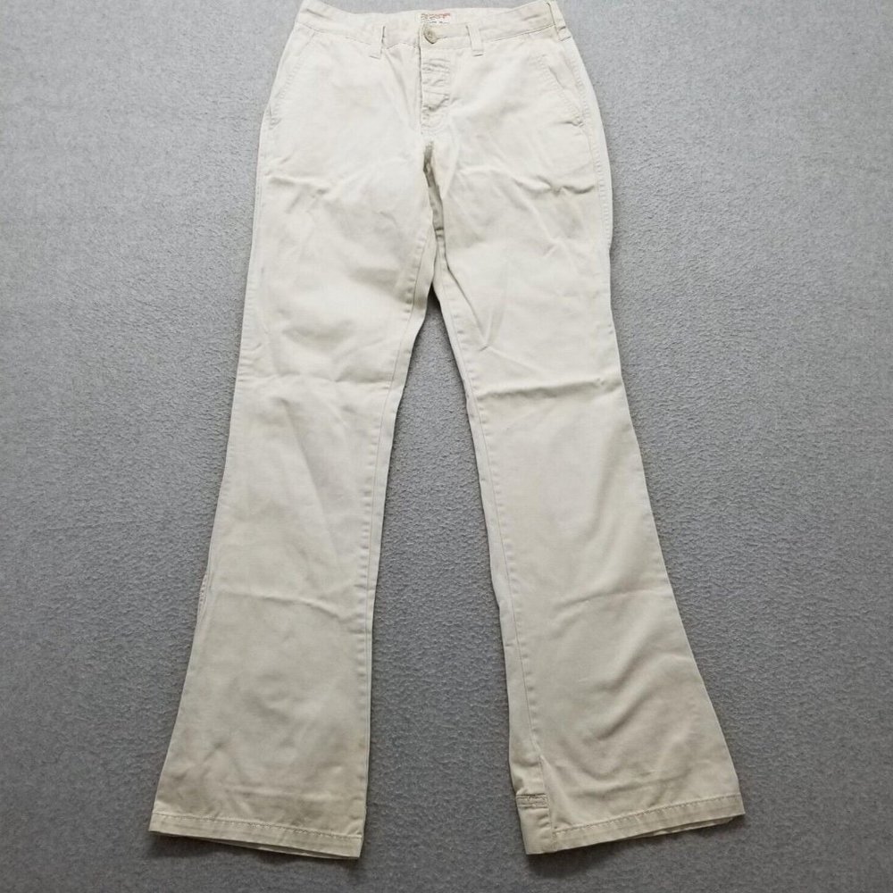 Abercrombie & Fitch Pants Womens 2 Ivory Flared Pockets 28x32